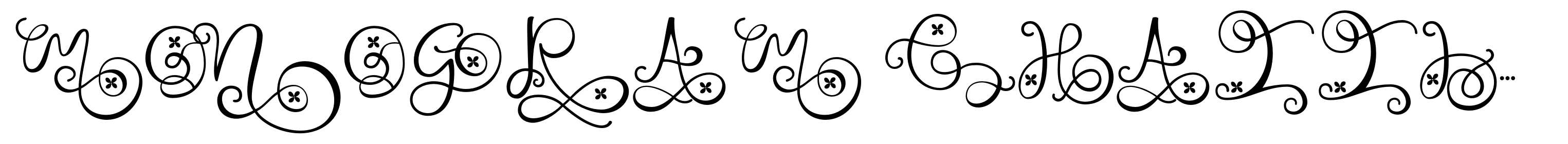 Monogram Challigraphy Little flower 10